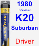 Driver Wiper Blade for 1980 Chevrolet K20 Suburban - Assurance