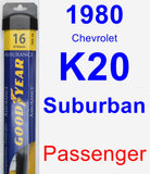 Passenger Wiper Blade for 1980 Chevrolet K20 Suburban - Assurance