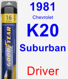 Driver Wiper Blade for 1981 Chevrolet K20 Suburban - Assurance