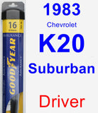 Driver Wiper Blade for 1983 Chevrolet K20 Suburban - Assurance