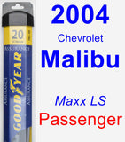 Passenger Wiper Blade for 2004 Chevrolet Malibu - Assurance