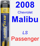 Passenger Wiper Blade for 2008 Chevrolet Malibu - Assurance