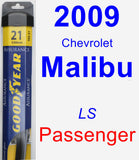 Passenger Wiper Blade for 2009 Chevrolet Malibu - Assurance