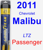 Passenger Wiper Blade for 2011 Chevrolet Malibu - Assurance