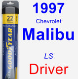 Driver Wiper Blade for 1997 Chevrolet Malibu - Assurance