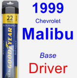 Driver Wiper Blade for 1999 Chevrolet Malibu - Assurance