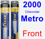 Front Wiper Blade Pack for 2000 Chevrolet Metro - Assurance