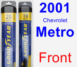 Front Wiper Blade Pack for 2001 Chevrolet Metro - Assurance
