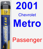 Passenger Wiper Blade for 2001 Chevrolet Metro - Assurance