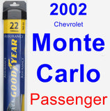 Passenger Wiper Blade for 2002 Chevrolet Monte Carlo - Assurance