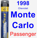 Passenger Wiper Blade for 1998 Chevrolet Monte Carlo - Assurance