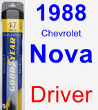 Driver Wiper Blade for 1988 Chevrolet Nova - Assurance