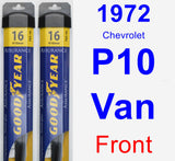Front Wiper Blade Pack for 1972 Chevrolet P10 Van - Assurance