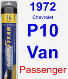 Passenger Wiper Blade for 1972 Chevrolet P10 Van - Assurance