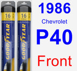 Front Wiper Blade Pack for 1986 Chevrolet P40 - Assurance