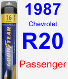 Passenger Wiper Blade for 1987 Chevrolet R20 - Assurance