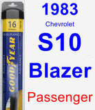 Passenger Wiper Blade for 1983 Chevrolet S10 Blazer - Assurance