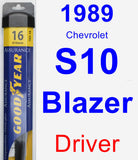 Driver Wiper Blade for 1989 Chevrolet S10 Blazer - Assurance