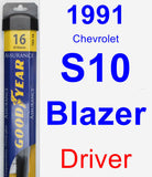 Driver Wiper Blade for 1991 Chevrolet S10 Blazer - Assurance