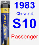 Passenger Wiper Blade for 1983 Chevrolet S10 - Assurance