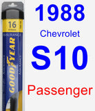 Passenger Wiper Blade for 1988 Chevrolet S10 - Assurance