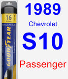 Passenger Wiper Blade for 1989 Chevrolet S10 - Assurance