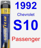 Passenger Wiper Blade for 1992 Chevrolet S10 - Assurance
