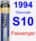 Passenger Wiper Blade for 1994 Chevrolet S10 - Assurance