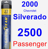 Passenger Wiper Blade for 2000 Chevrolet Silverado 2500 - Assurance