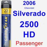 Passenger Wiper Blade for 2006 Chevrolet Silverado 2500 HD - Assurance