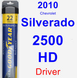 Driver Wiper Blade for 2010 Chevrolet Silverado 2500 HD - Assurance