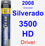 Driver Wiper Blade for 2008 Chevrolet Silverado 3500 HD - Assurance