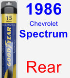 Rear Wiper Blade for 1986 Chevrolet Spectrum - Assurance