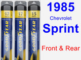 Front & Rear Wiper Blade Pack for 1985 Chevrolet Sprint - Assurance