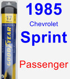 Passenger Wiper Blade for 1985 Chevrolet Sprint - Assurance