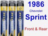 Front & Rear Wiper Blade Pack for 1986 Chevrolet Sprint - Assurance