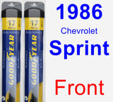 Front Wiper Blade Pack for 1986 Chevrolet Sprint - Assurance