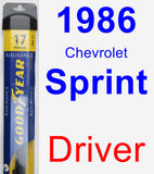 Driver Wiper Blade for 1986 Chevrolet Sprint - Assurance