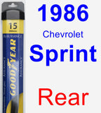 Rear Wiper Blade for 1986 Chevrolet Sprint - Assurance
