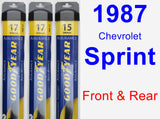 Front & Rear Wiper Blade Pack for 1987 Chevrolet Sprint - Assurance
