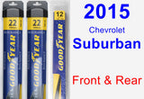 Front & Rear Wiper Blade Pack for 2015 Chevrolet Suburban - Assurance