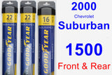 Front & Rear Wiper Blade Pack for 2000 Chevrolet Suburban 1500 - Assurance
