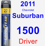 Driver Wiper Blade for 2011 Chevrolet Suburban 1500 - Assurance