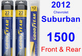 Front & Rear Wiper Blade Pack for 2012 Chevrolet Suburban 1500 - Assurance