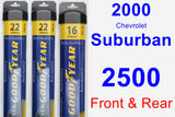 Front & Rear Wiper Blade Pack for 2000 Chevrolet Suburban 2500 - Assurance