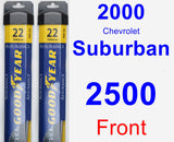 Front Wiper Blade Pack for 2000 Chevrolet Suburban 2500 - Assurance