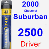 Driver Wiper Blade for 2000 Chevrolet Suburban 2500 - Assurance