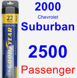 Passenger Wiper Blade for 2000 Chevrolet Suburban 2500 - Assurance