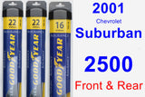 Front & Rear Wiper Blade Pack for 2001 Chevrolet Suburban 2500 - Assurance