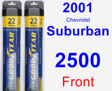 Front Wiper Blade Pack for 2001 Chevrolet Suburban 2500 - Assurance